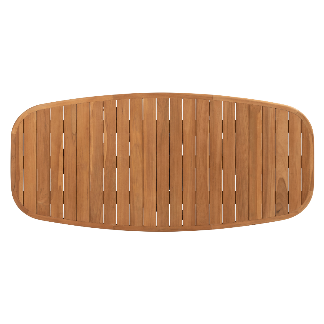 Tuinset Allora Terre | Eettafel Capri Barrel | 6x Eetstoel Allora Terre