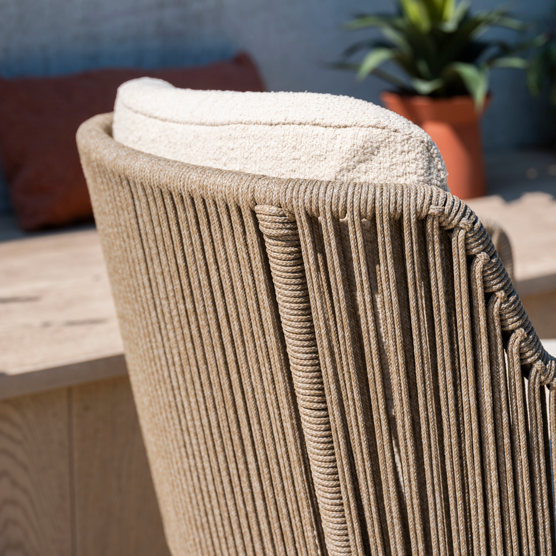 Tuinset Bernini Terre | Eettafel Prado 240cm | 6x Eetstoelen Bernini Terre