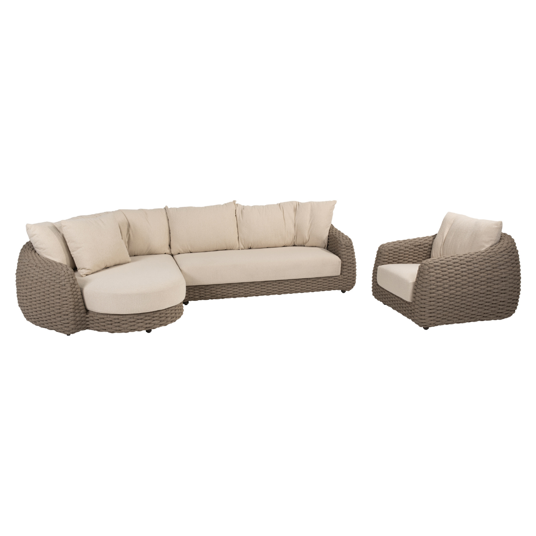Loungeset Maxime | Loungebank Met Ligelement | Loungestoel