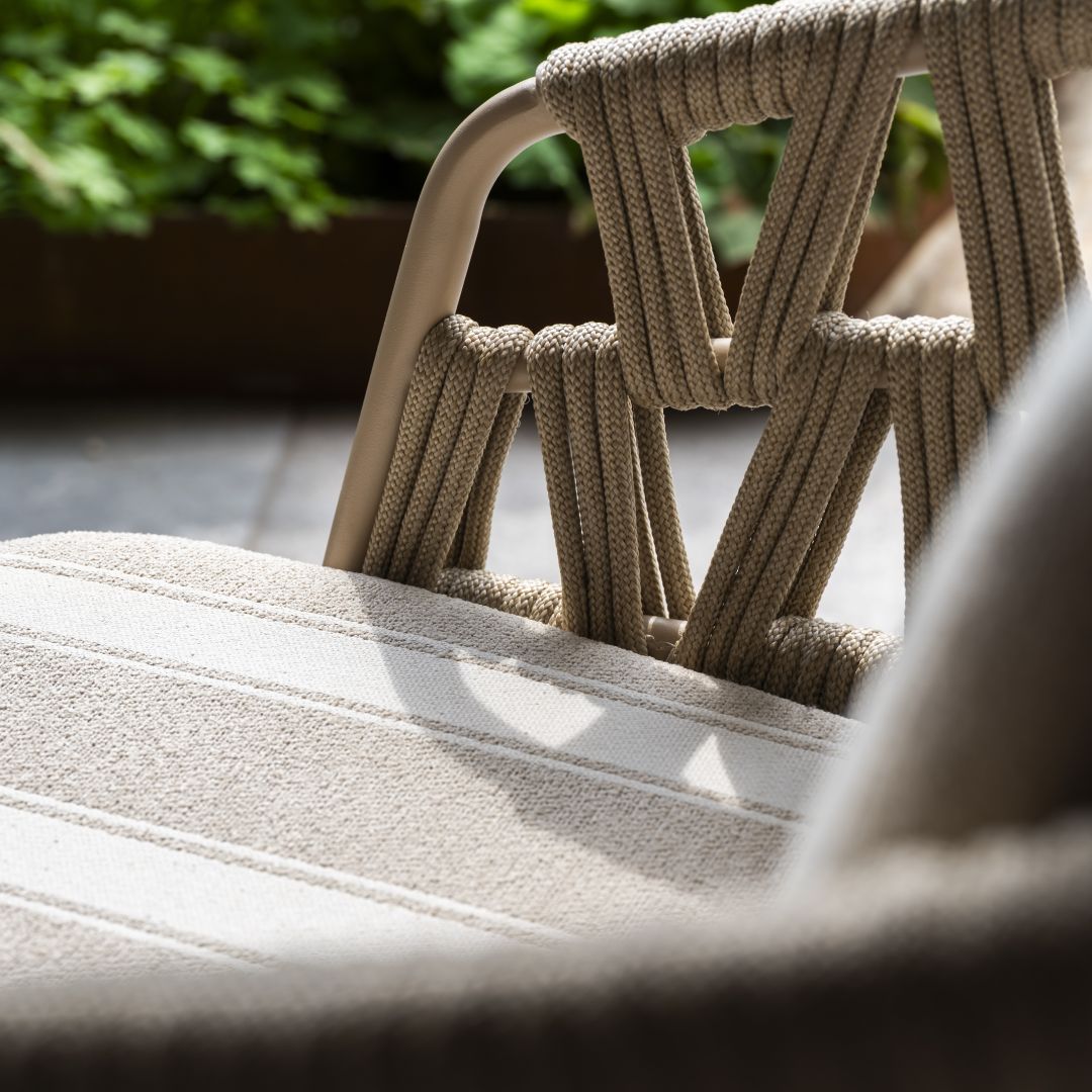 Loungeset Beverly Latte | Tuinbank | 2x Loungestoel | Salontafels June Latte