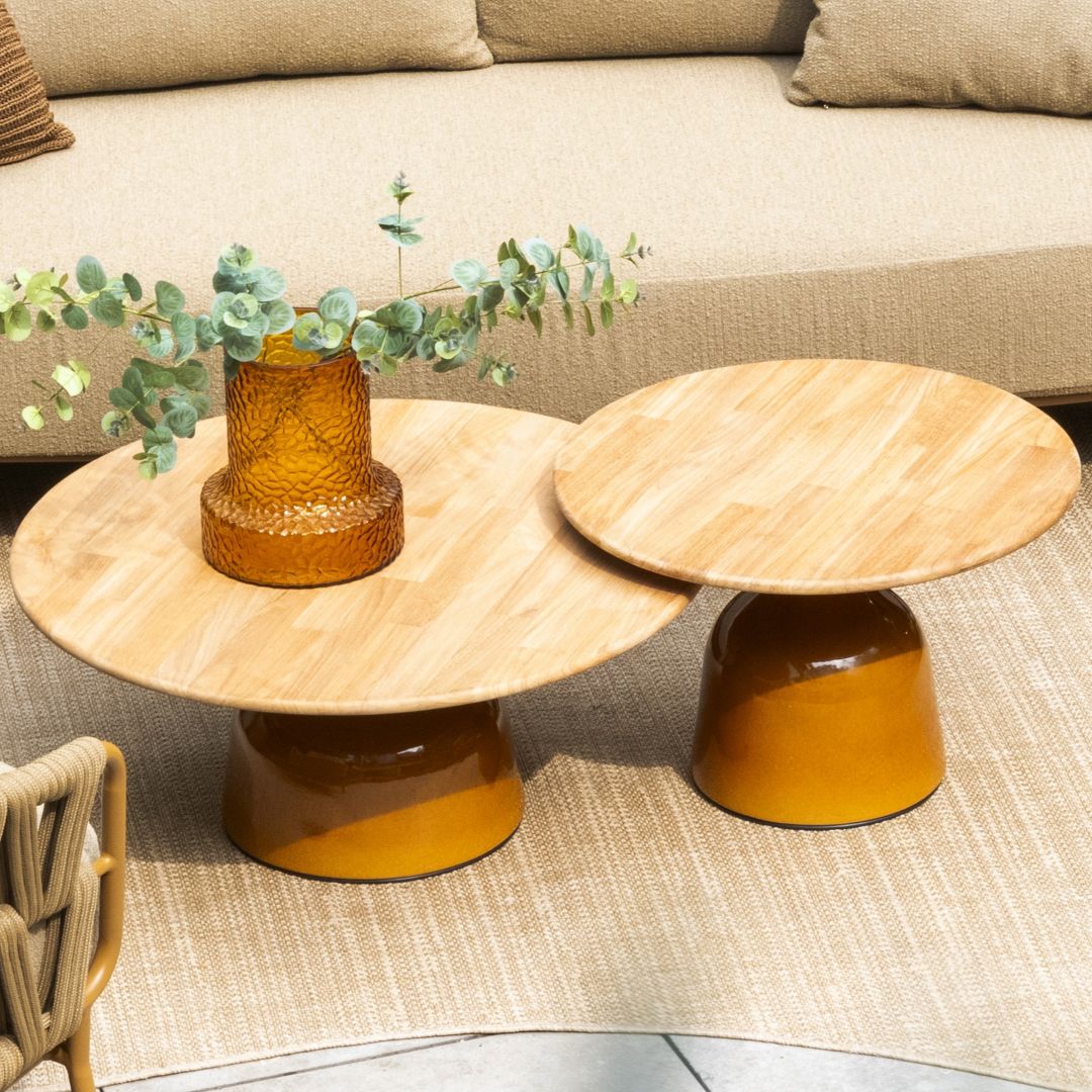 Loungeset Biarritz Amber | Tuinbank Met Ligelement | Salontafels June Amber
