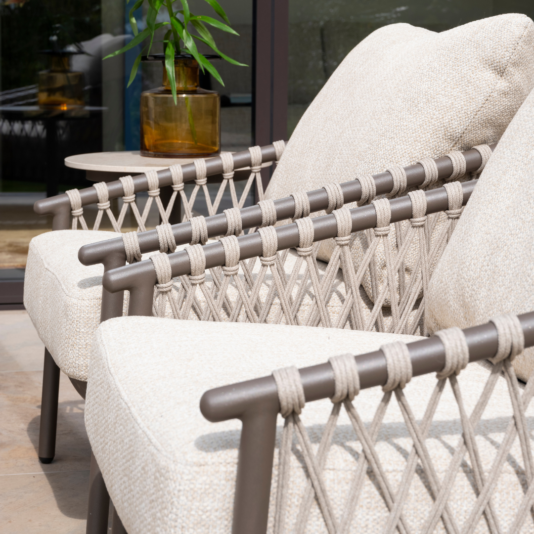 Loungeset Allora Terre | Tuinbank | 2x Loungestoel | 2x salontafel Sofie
