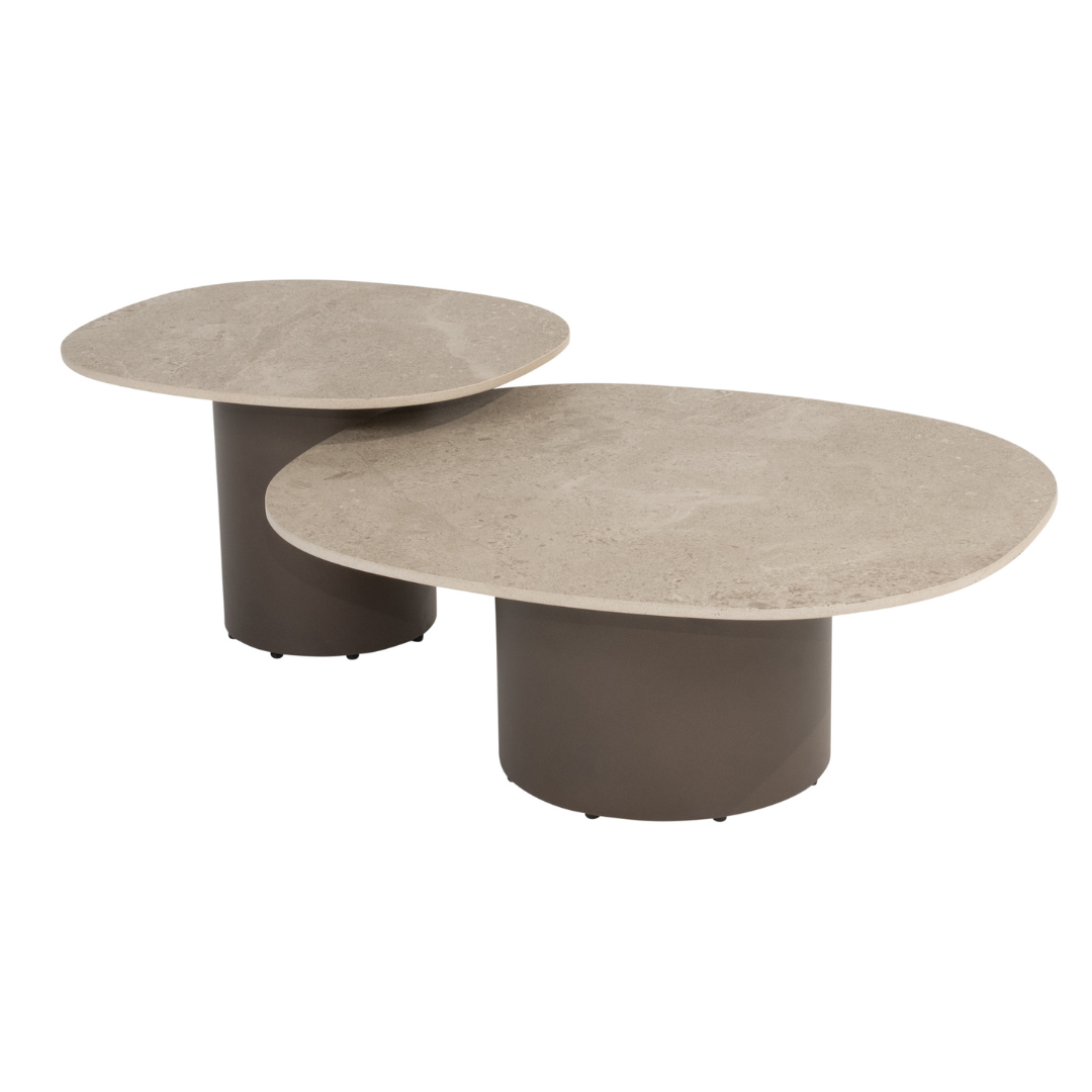 Loungeset Allora Terre | Tuinbank | 2x Loungestoel | 2x salontafel Sofie