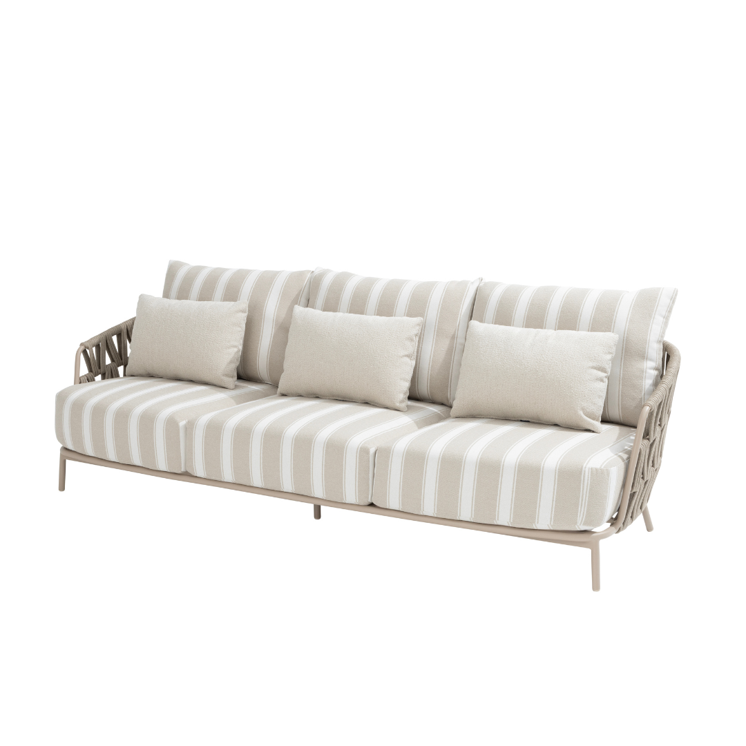 Loungeset Beverly Latte | Tuinbank | 2x Loungestoel | Salontafels June Latte
