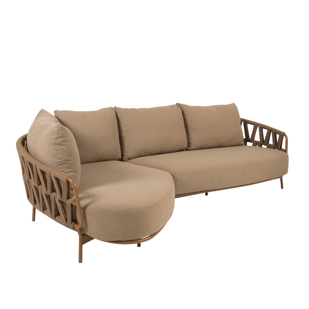 Loungeset Biarritz | Tuinbank Met Ligelement | 1x Loungestoel | Salontafels Hampton