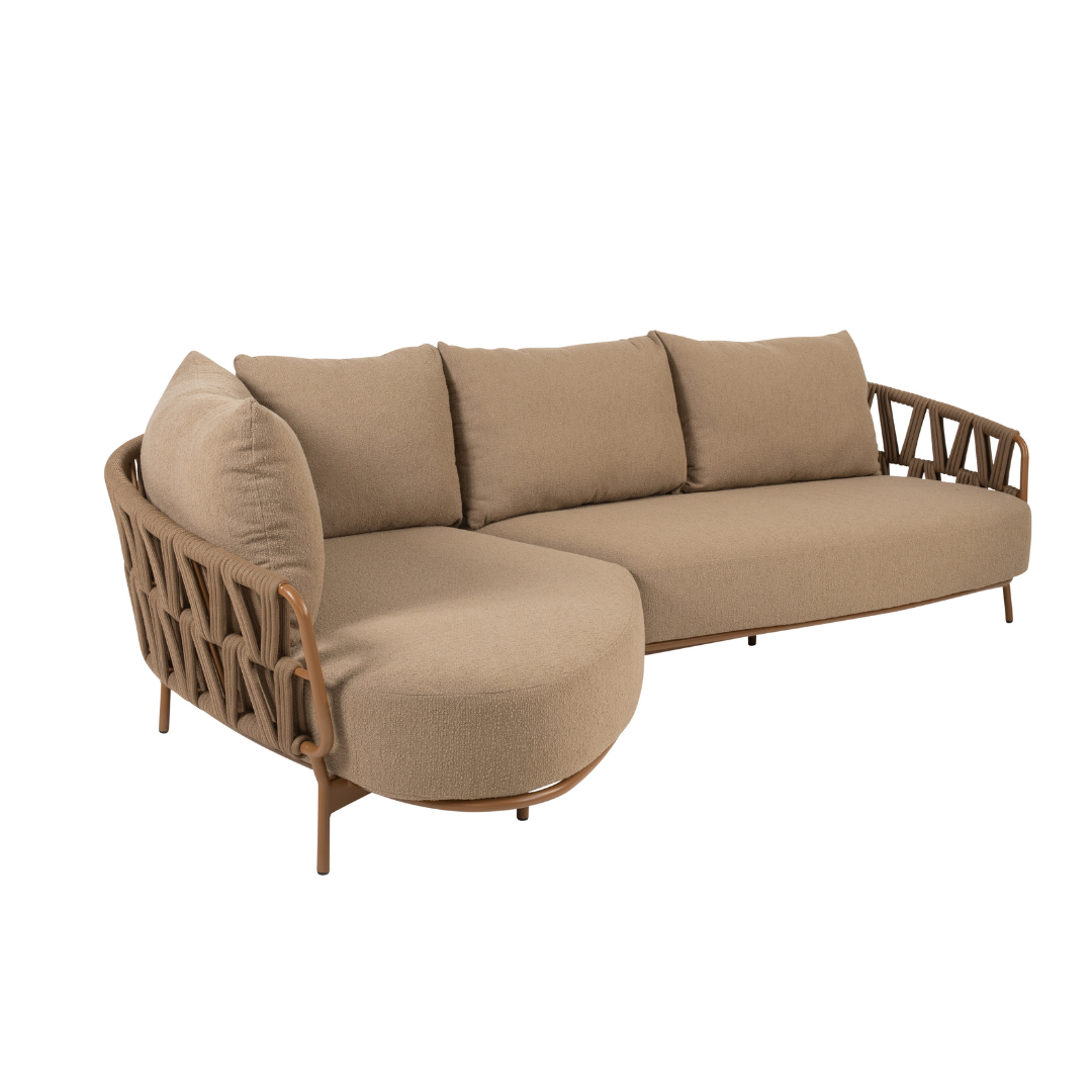 Loungeset Biarritz Amber | Tuinbank Met Ligelement | Salontafels June Amber