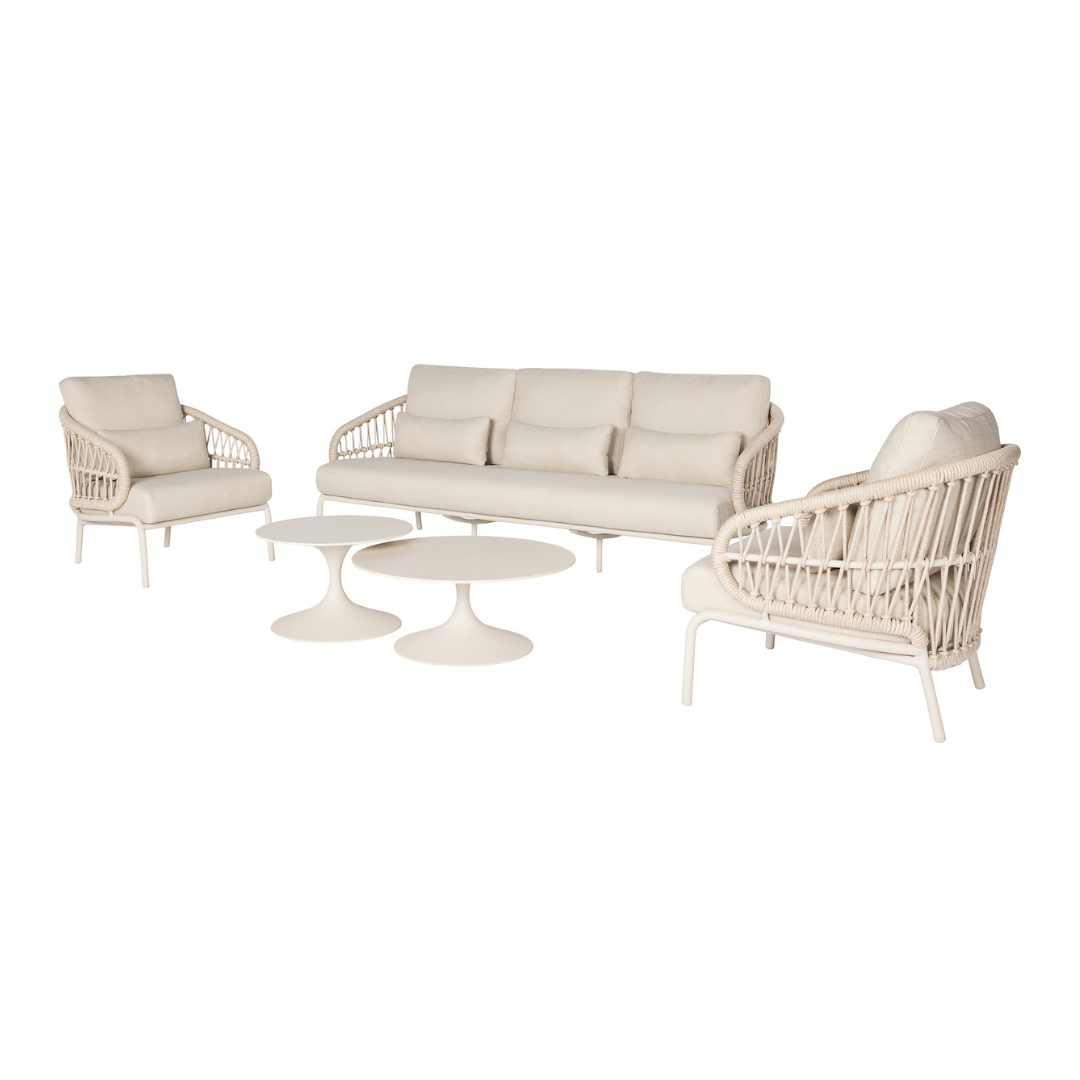 Loungeset Tosca | Tuinbank | 2x Loungestoel | Salontafels Nova