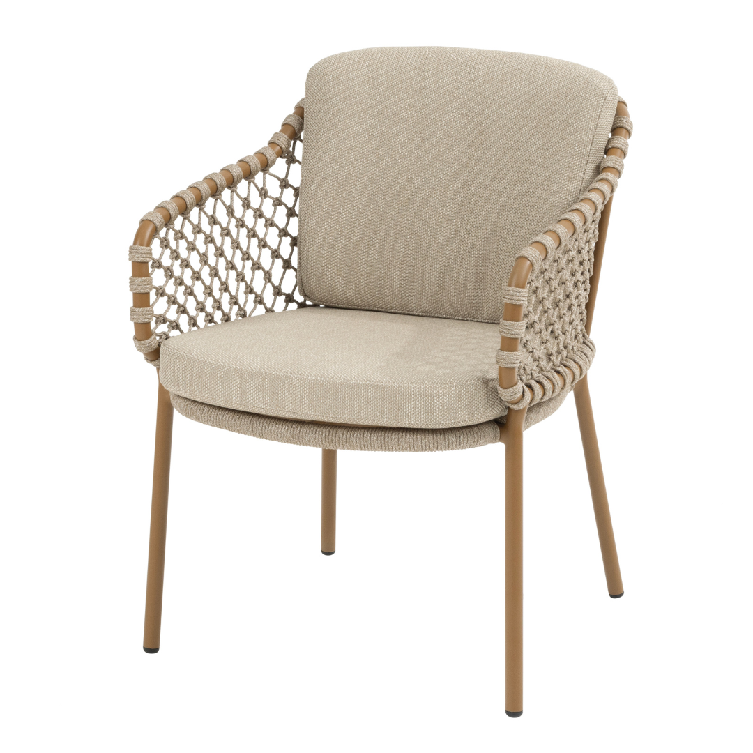 Tuinset Martinique | Eettafel Colorado Rond | 6x Eetstoel Martinique