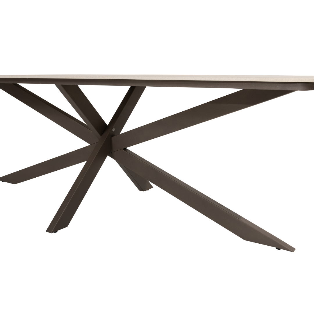 Tuinset Bernini Terre | Eettafel Prado 240cm | 6x Eetstoelen Bernini Terre