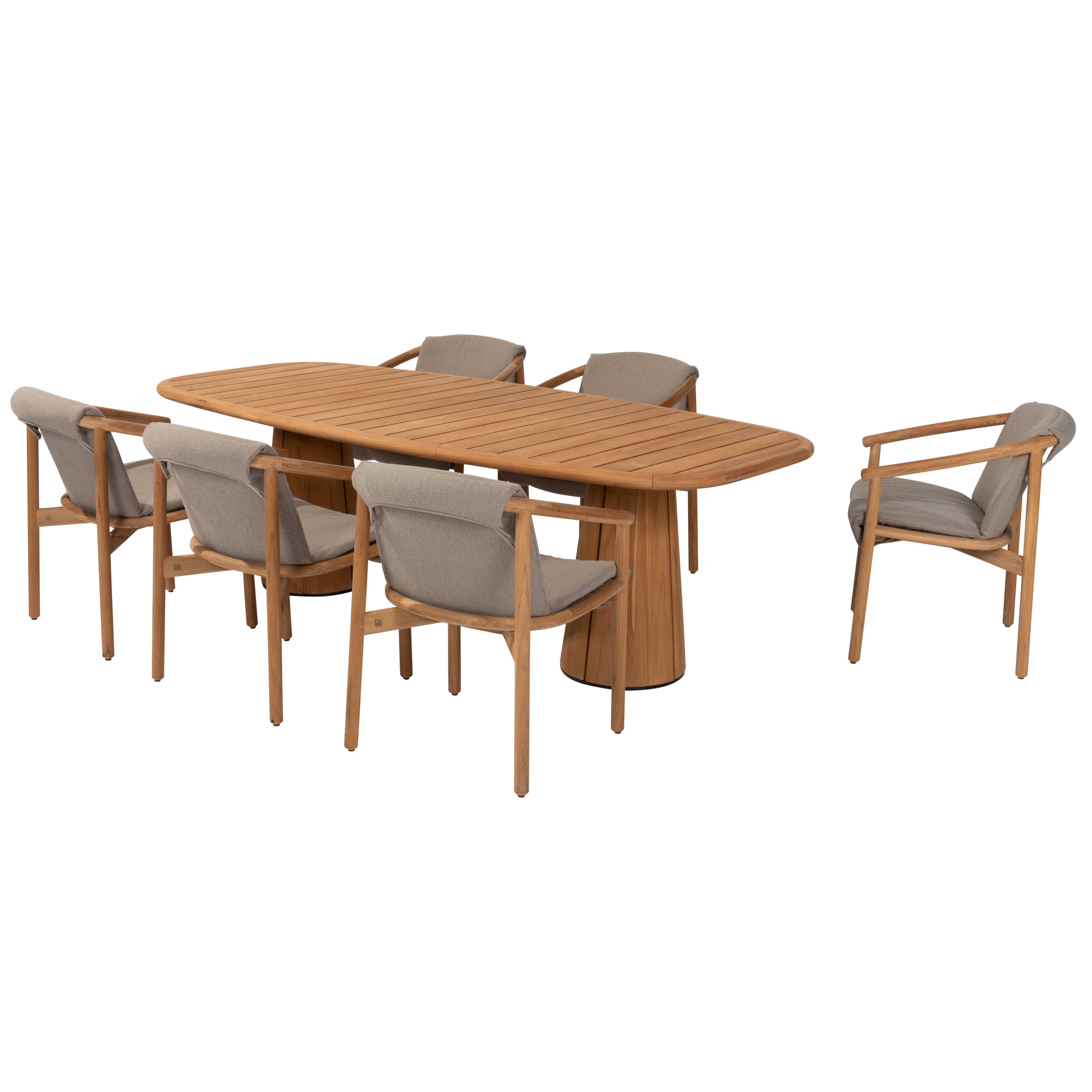 Tuinset Tess | Eettafel Capri | 6x Eetstoel Tess