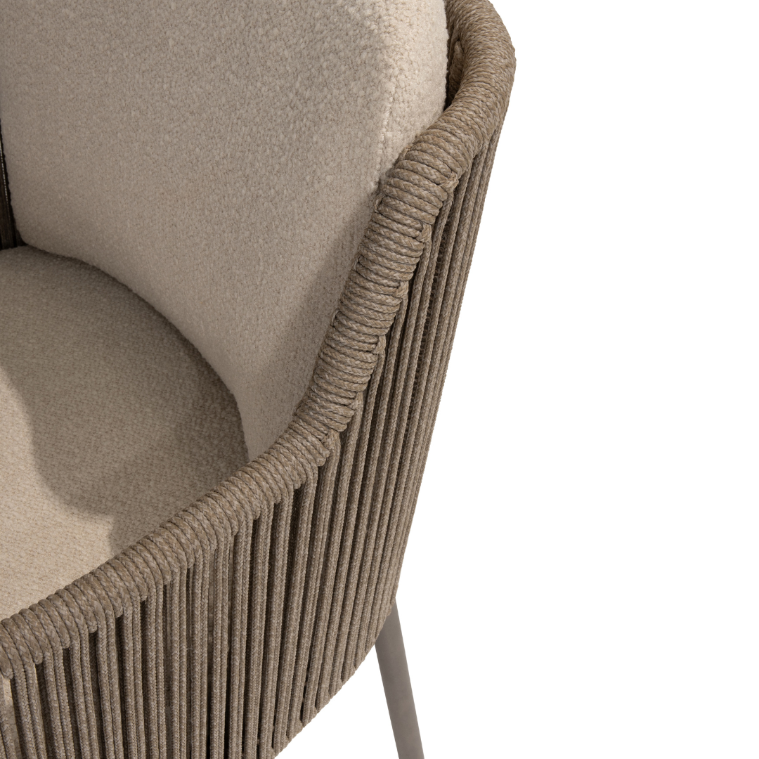 Tuinset Bernini Terre | Eettafel Prado 240cm | 6x Eetstoelen Bernini Terre