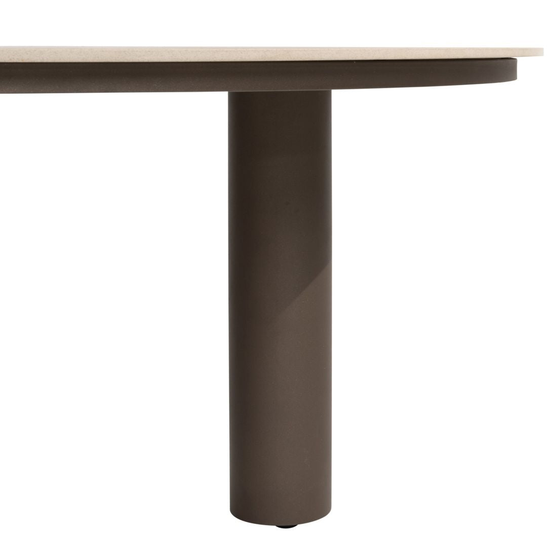 Tuinset Capalbio | Eettafel Arizona Rond | 6x Eetstoel Capalbio