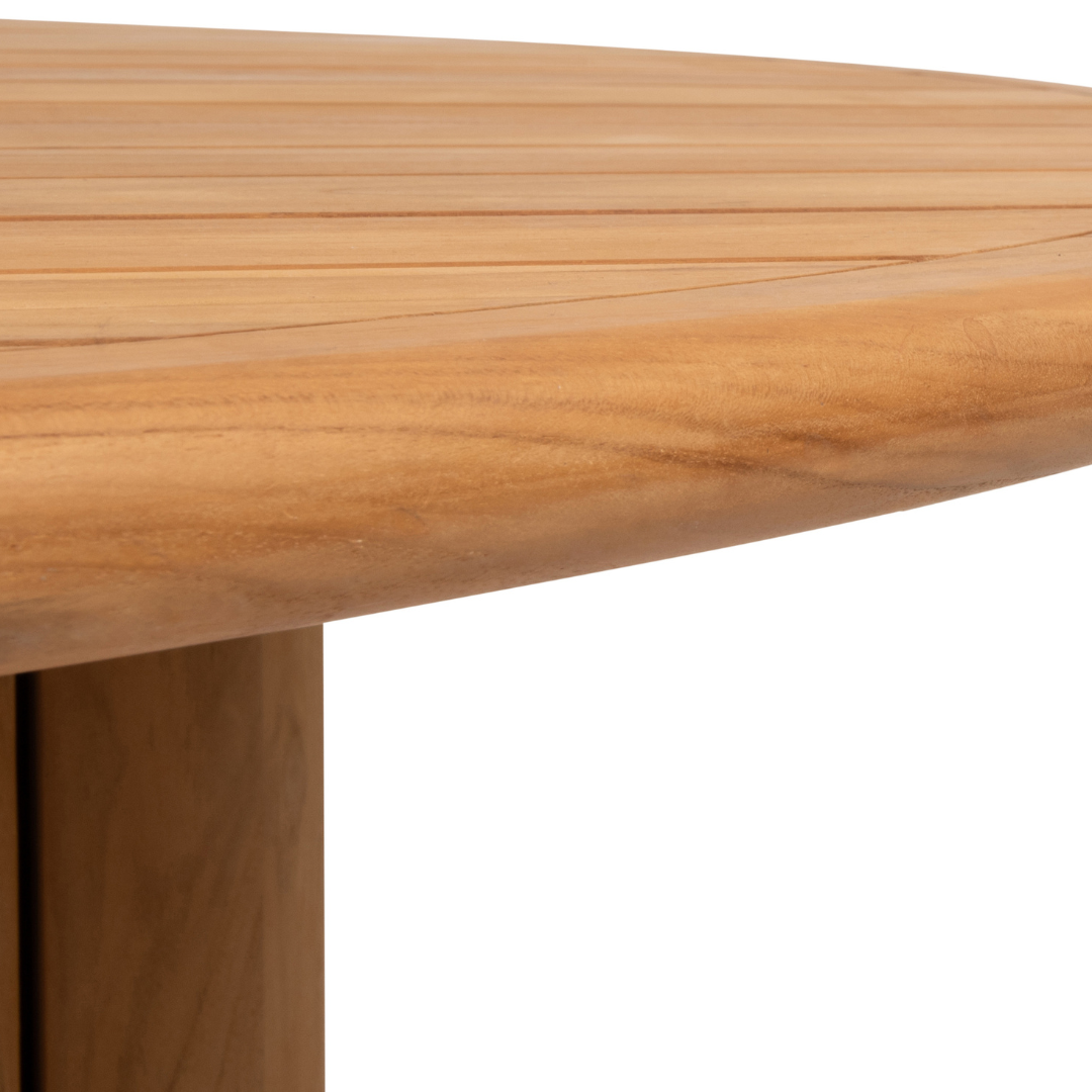 Tuinset Bernini Terre | Eettafel Corsica Rond | 6x Eetstoel Bernini Terre