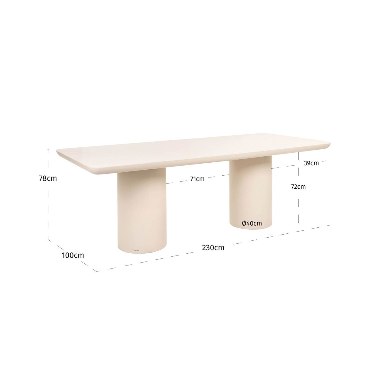 Eettafel Urban Bloom 230