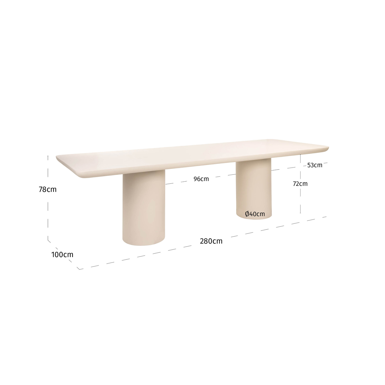 Eettafel Urban Bloom 280