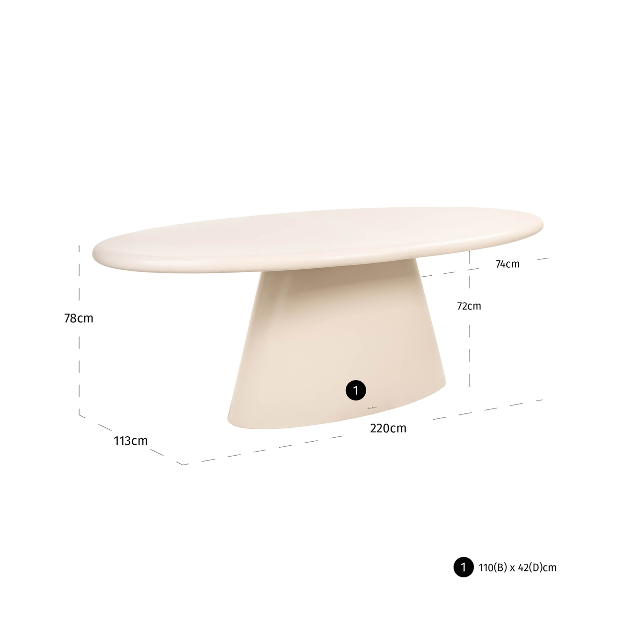 Eettafel Urban Bloom Ovaal