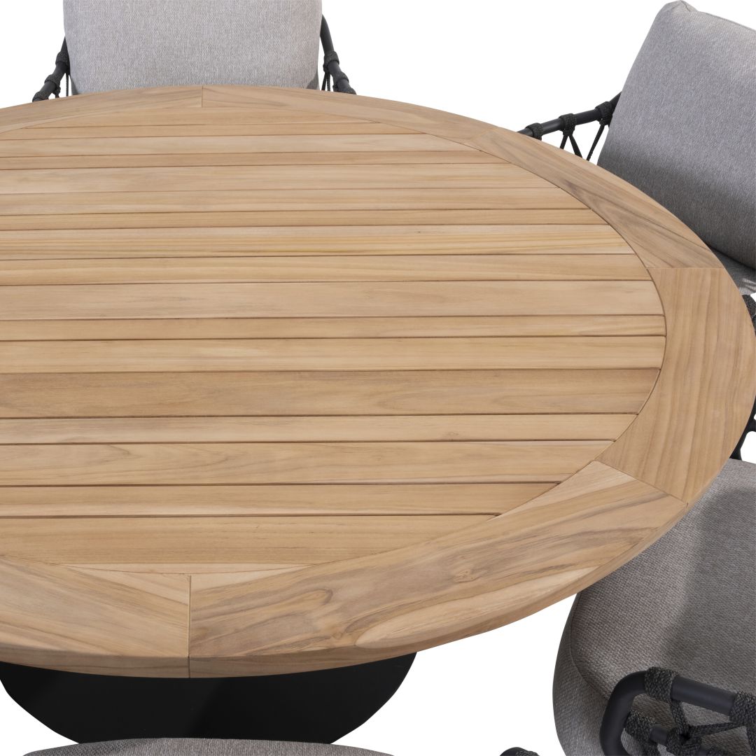 Low Dining Calpi | Low Dining Tafel Saba Rond | 6x Low Dining Stoel Calpi