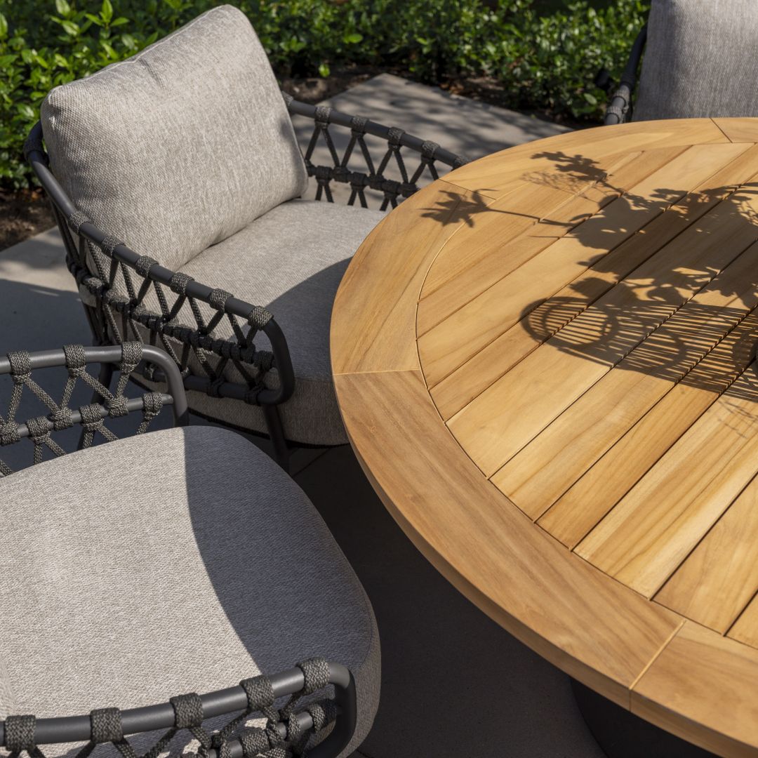 Low Dining Calpi | Low Dining Tafel Saba Rond | 6x Low Dining Stoel Calpi