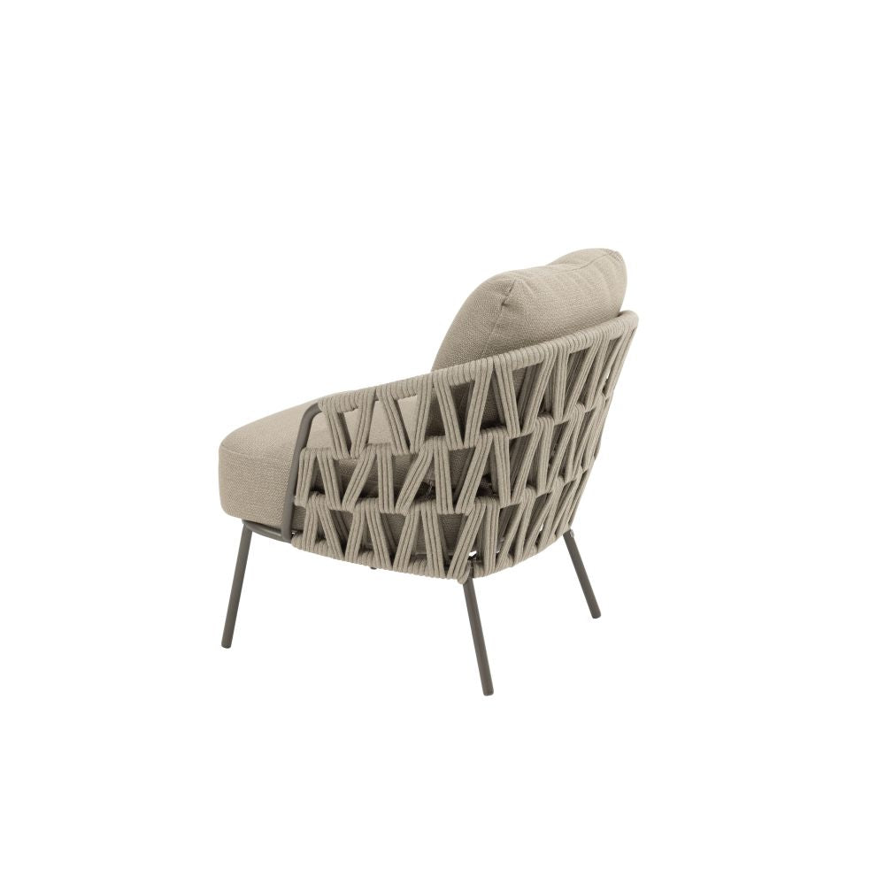 Low Dining Set Mallorca | Low Dining tafel Salute | 4x Low Dining Stoel