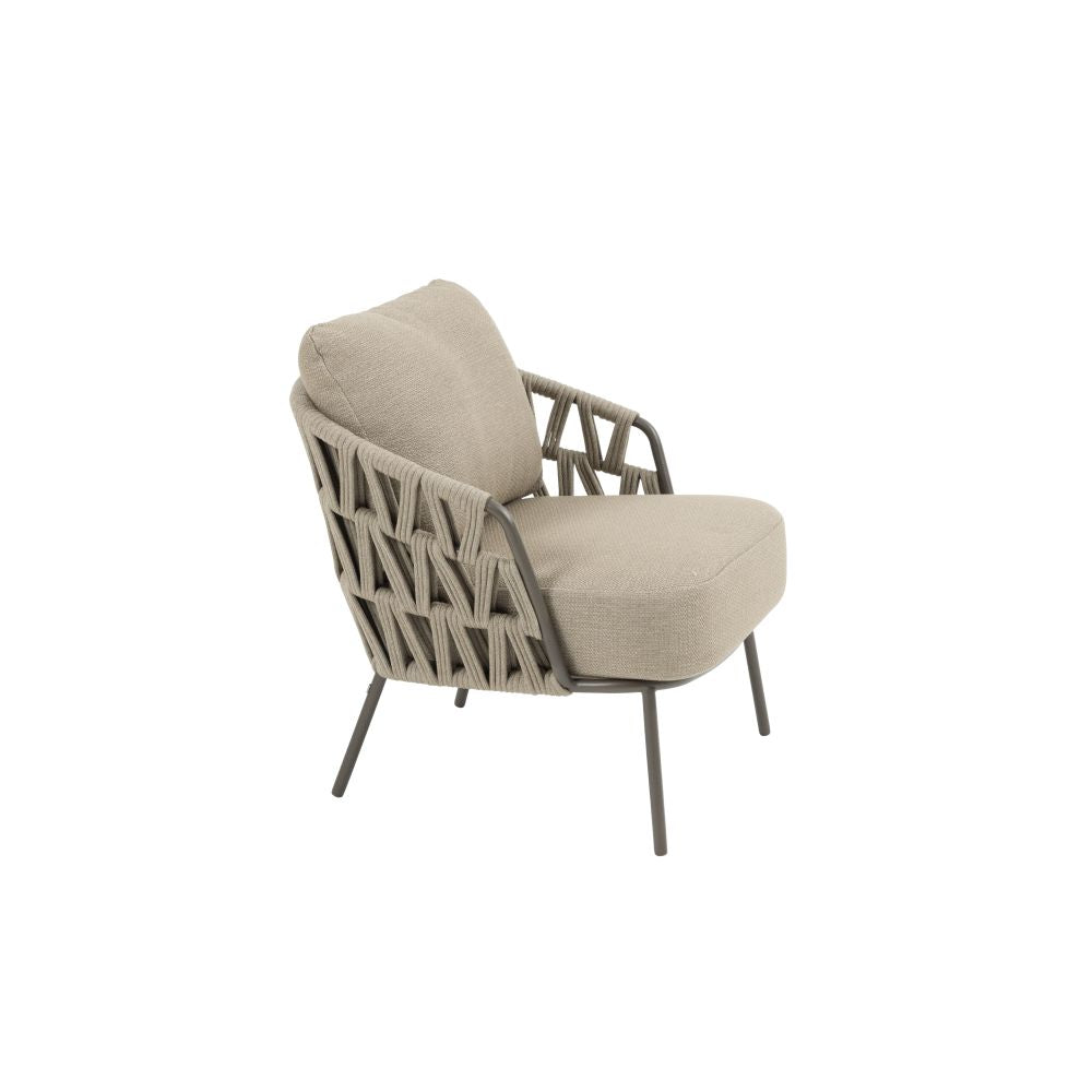 Low Dining Set Mallorca | Low Dining tafel Salute | 4x Low Dining Stoel