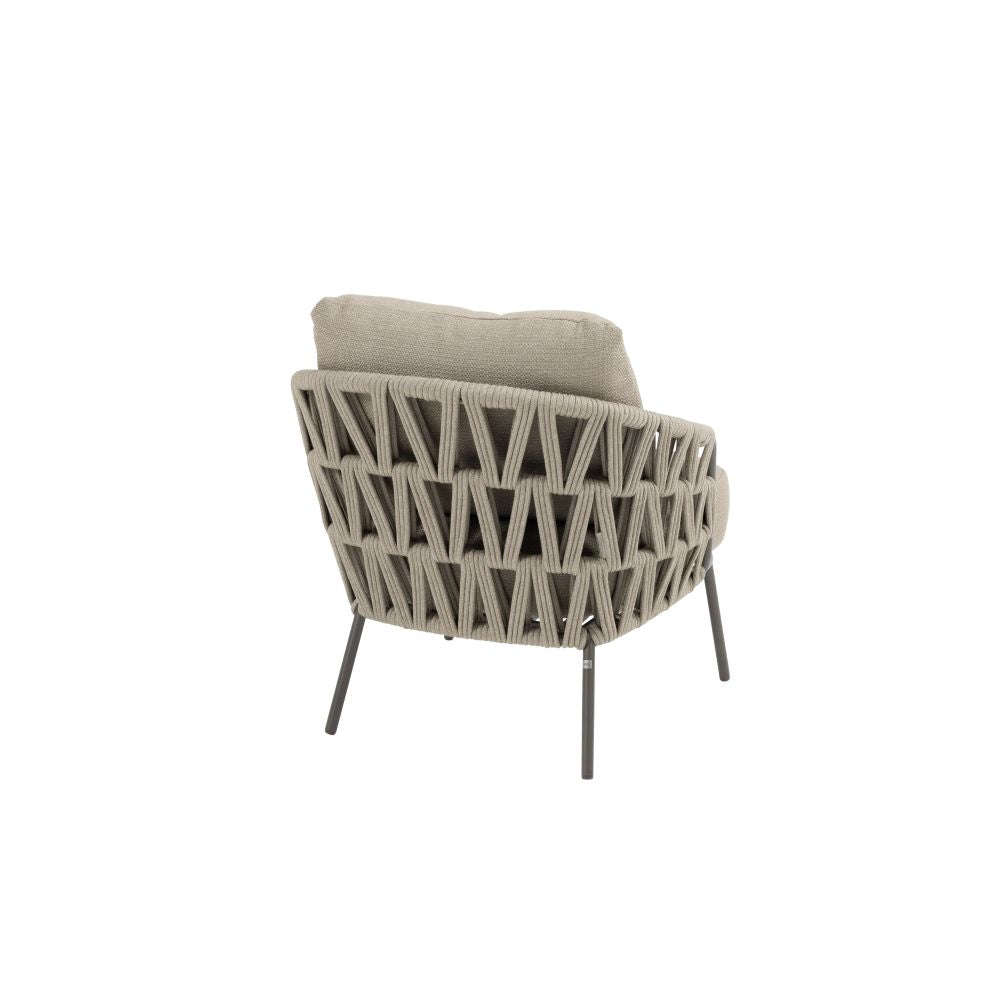 Low Dining Set Mallorca | Low Dining tafel Salute | 4x Low Dining Stoel