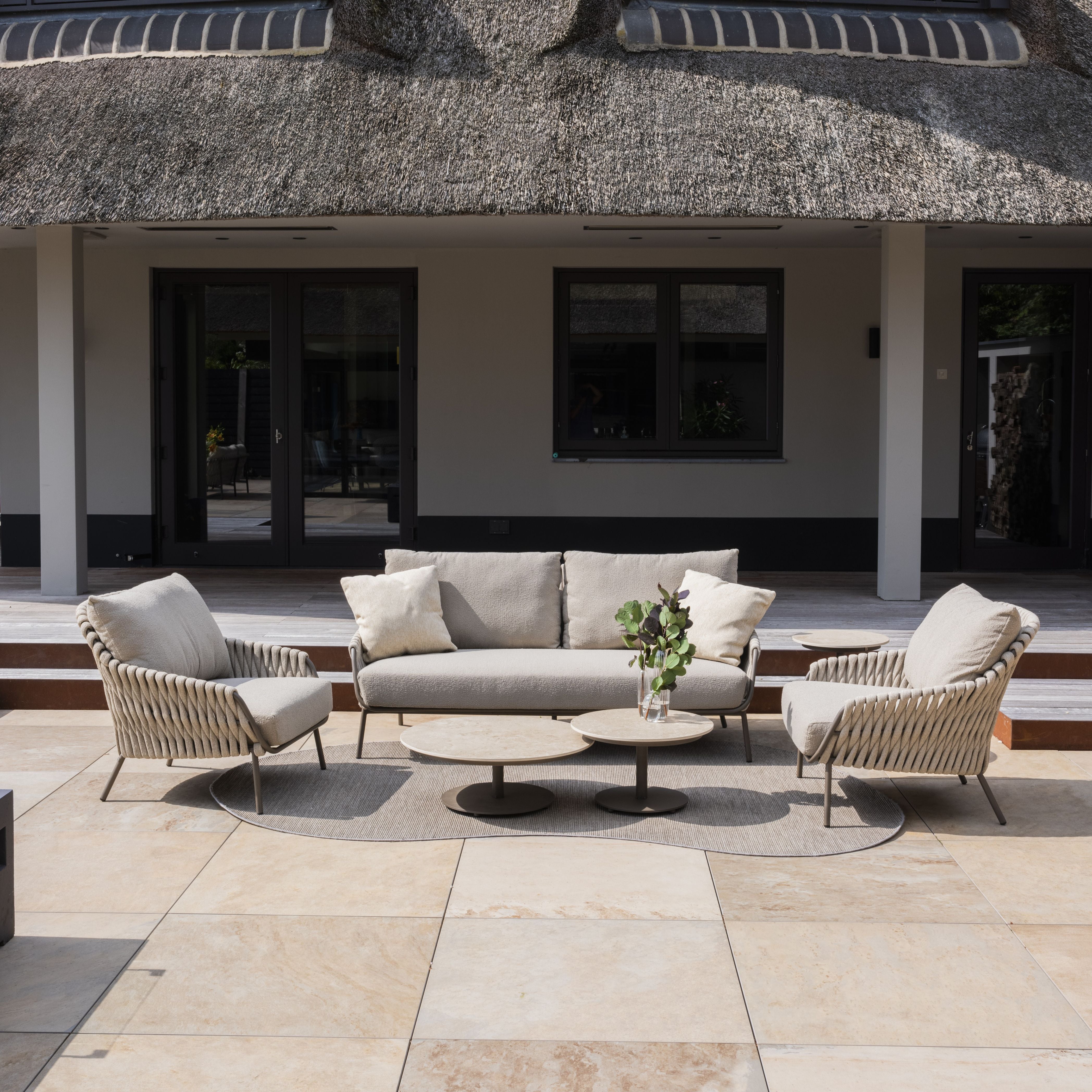 Loungeset Montera | Tuinbank | 2x Loungestoel | Salontafels Boaz