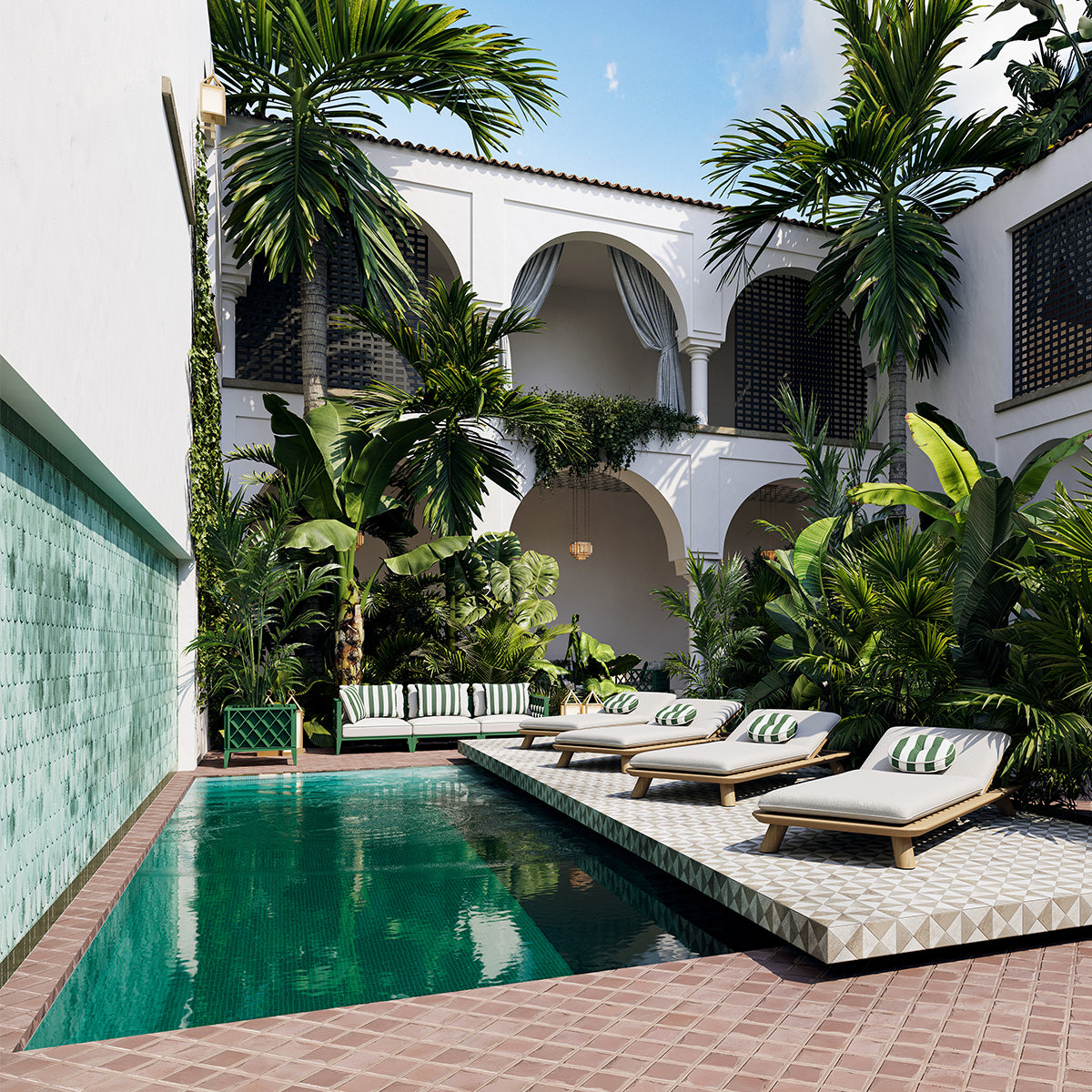 Plantenbak Ocean Club Groen