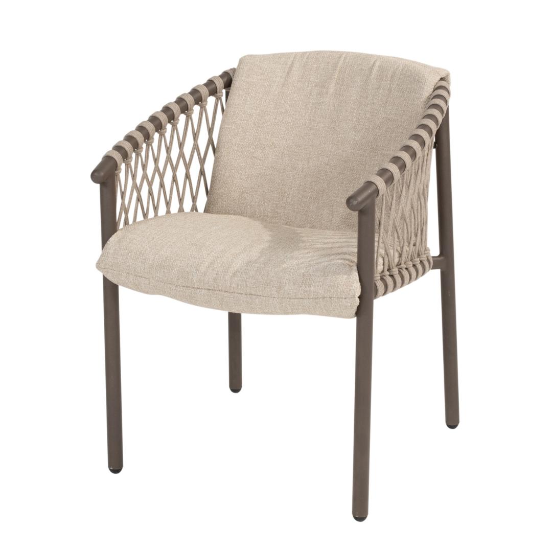 Tuinset Allora Terre | Eettafel Prado Terre | 6x Eetstoel Allora