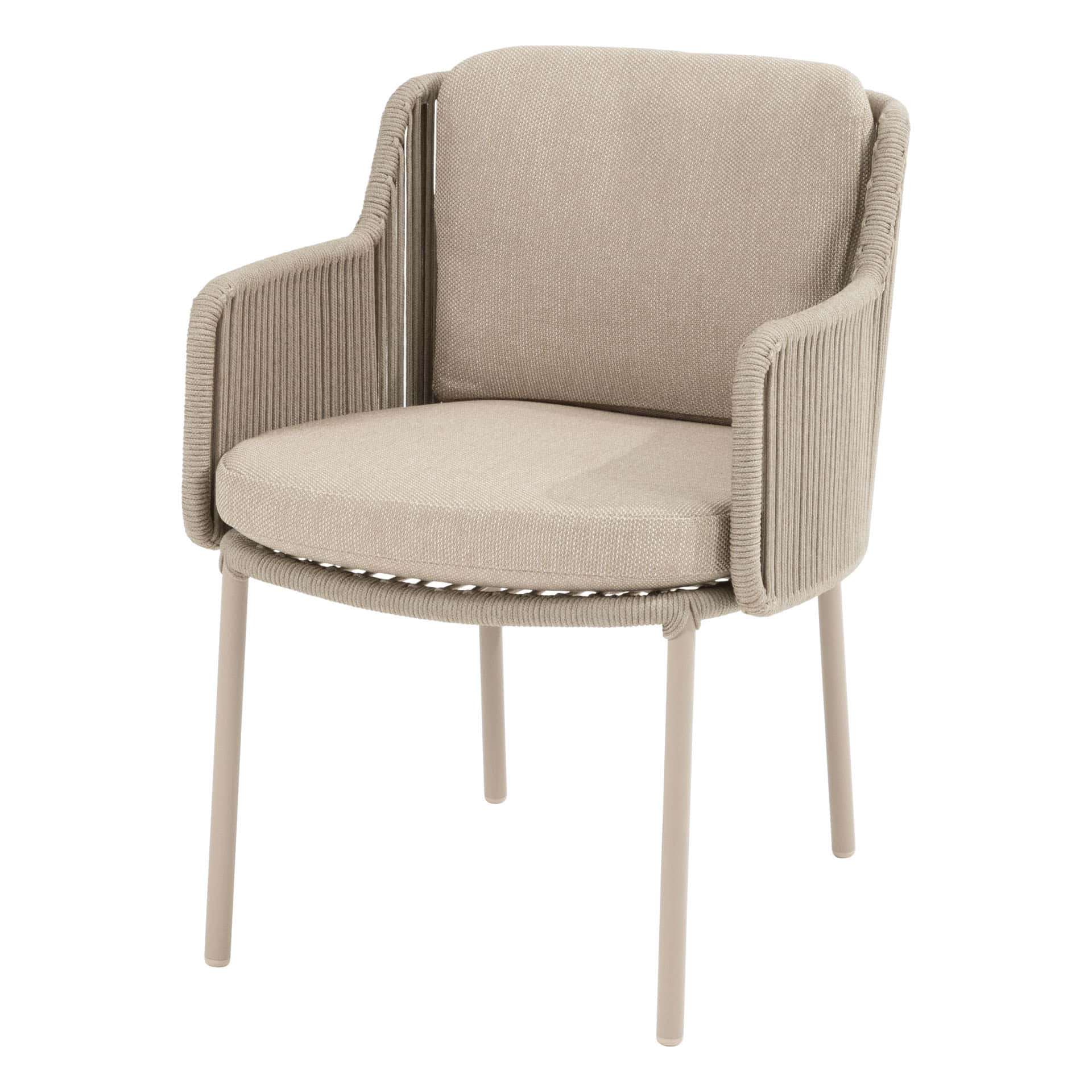 Tuinset Bernini Latte | Eettafel Hampton 300cm | 8x Eetstoel Bernini Latte