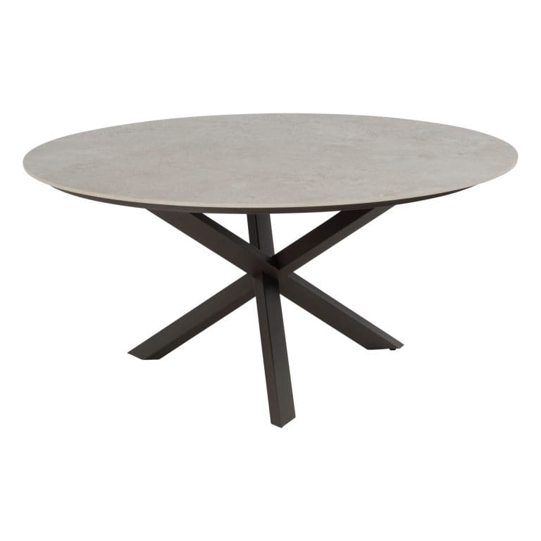Tuinset Bernini Terre | Eettafel Prado Ø160cm | 6x Eetstoel Bernini Terre