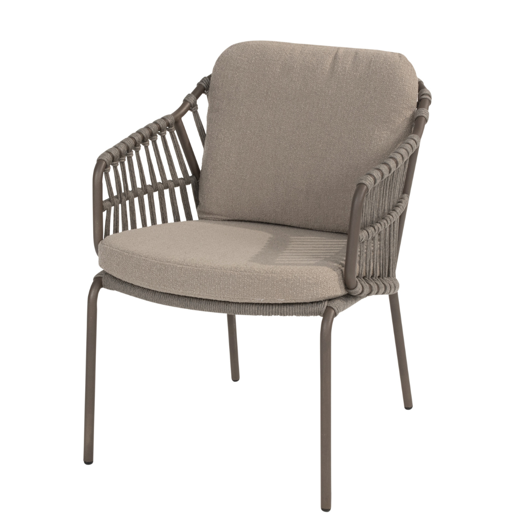 Tuinset Capalbio | Eettafel Arizona Rond | 6x Eetstoel Capalbio