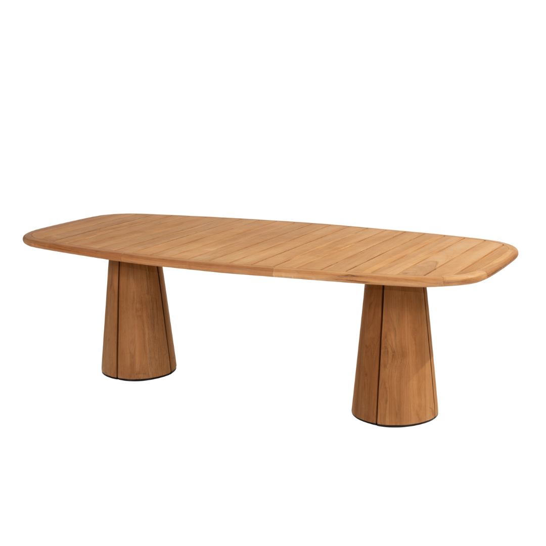 Tuinset Fabrice | Eettafel Capri 240cm | 6x Eetstoel Fabrice Latte