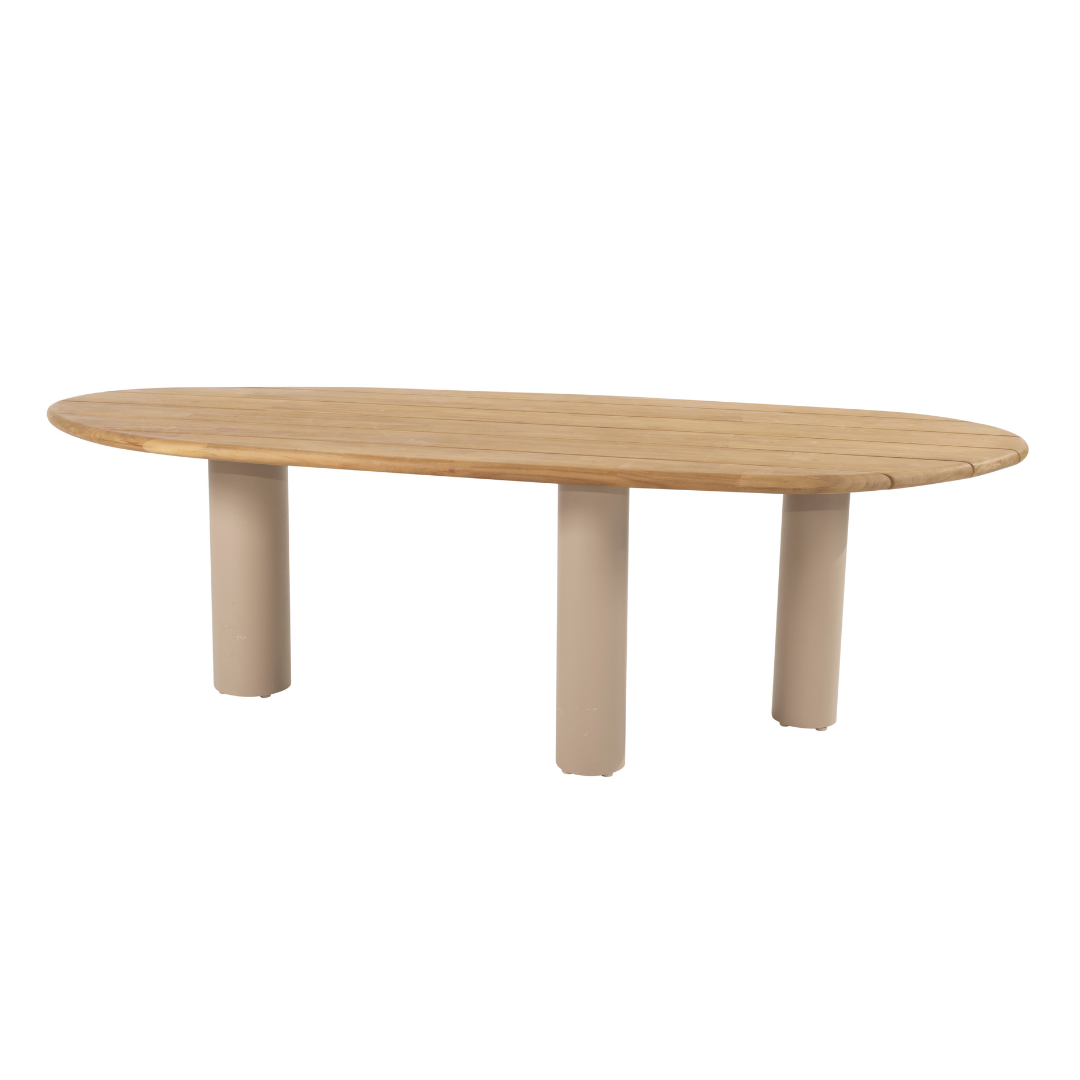 Tuinset Fabrice | Eettafel Estate 240cm | 6x Eetstoel Fabrice Latte