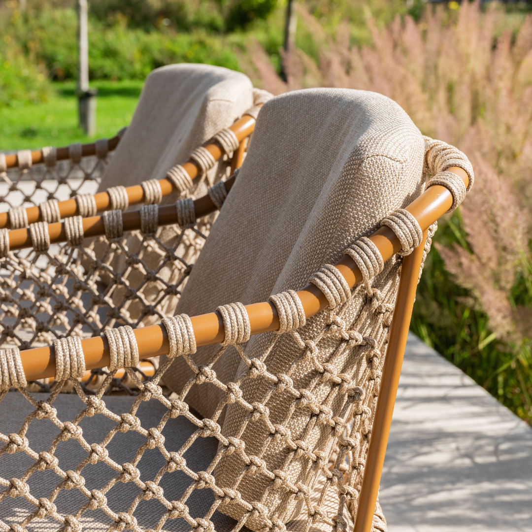 Tuinset Martinique | Eettafel Colorado Rond | 6x Eetstoel Martinique