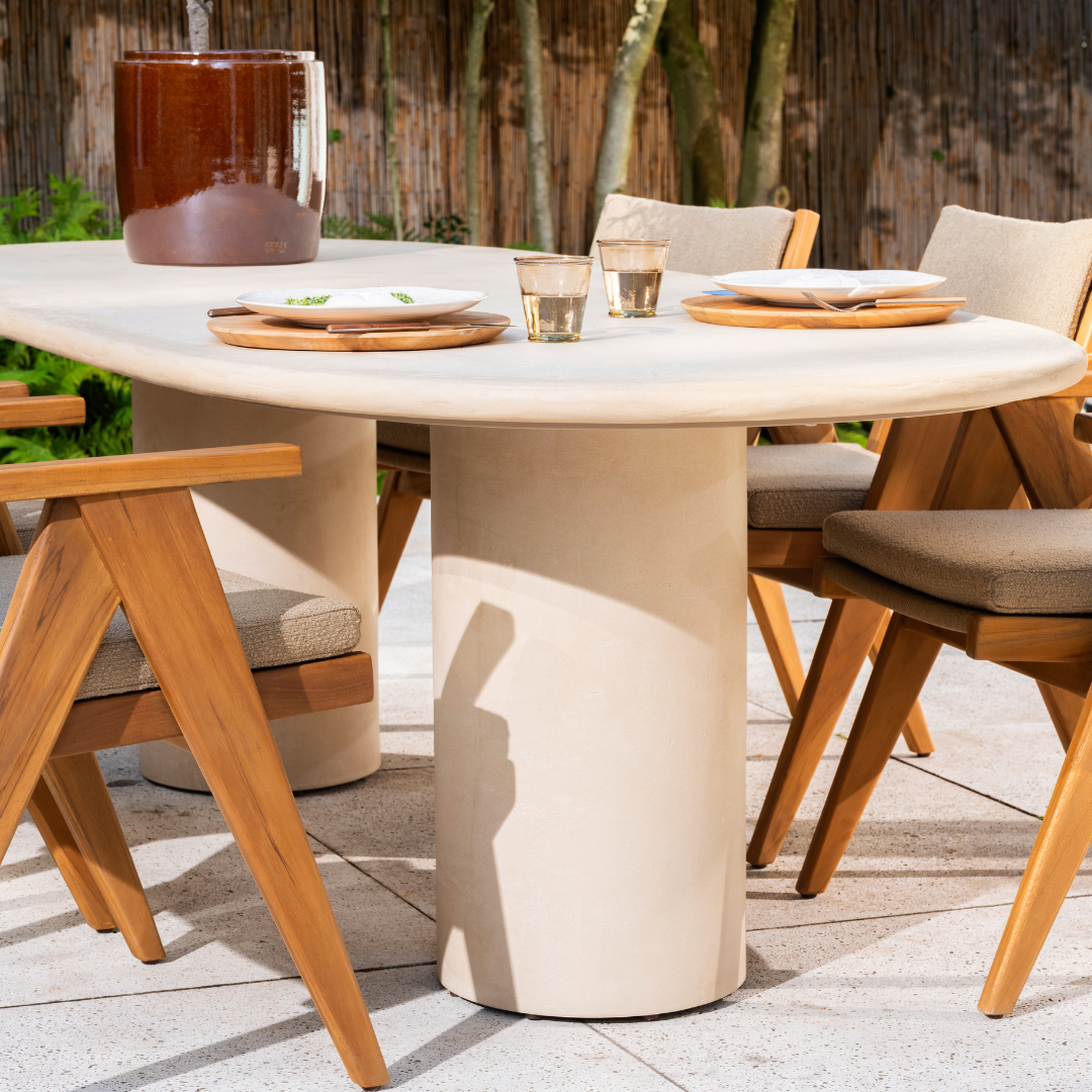 Tuinset Mats | Eettafel Hampton 240cm | 6x Eetstoel Mats
