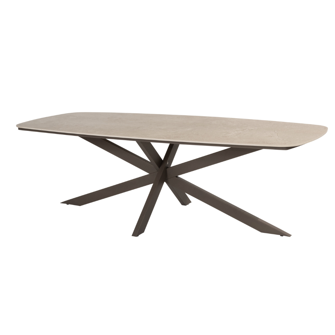 Tuinset Savanne | Eettafel Prado 240cm | 6x Eetstoel Savanne