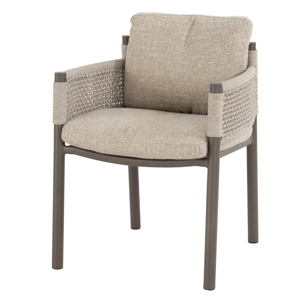Tuinset Savanne | Eettafel Prado 240cm | 6x Eetstoel Savanne