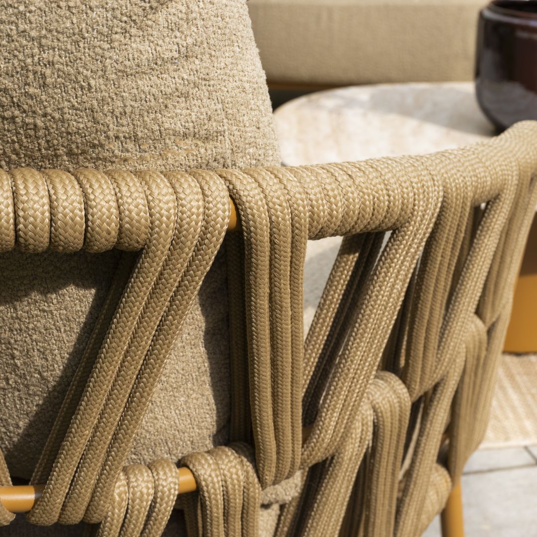 Loungeset Biarritz Amber | Tuinbank Met Ligelement | Salontafels Sofie Amber